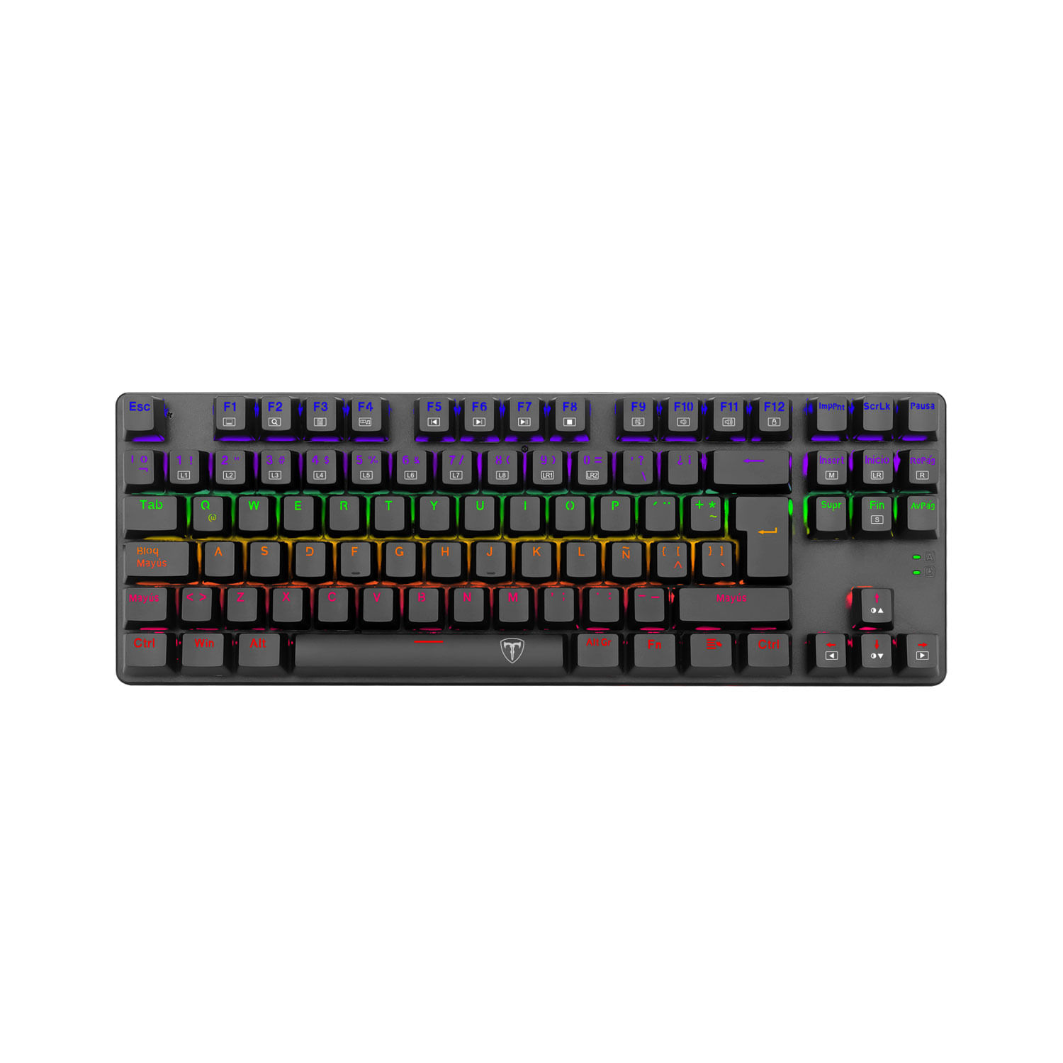 Teclado Mecánico T-Dagger T-TGK313G-LIT Bora Lite Rainbow Español Red Switch