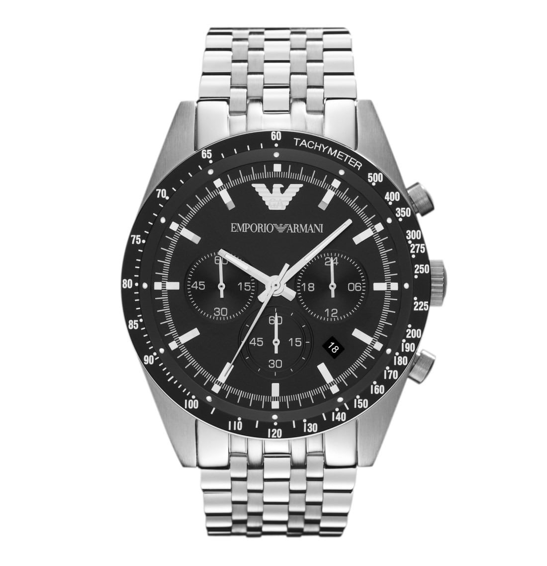 Reloj Emporio Armani Ar5988 Genuino Negro y Plateado Nuevo