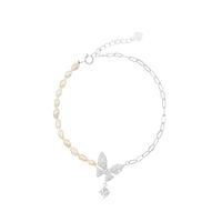Pulsera Mariposa Perla Plata 925