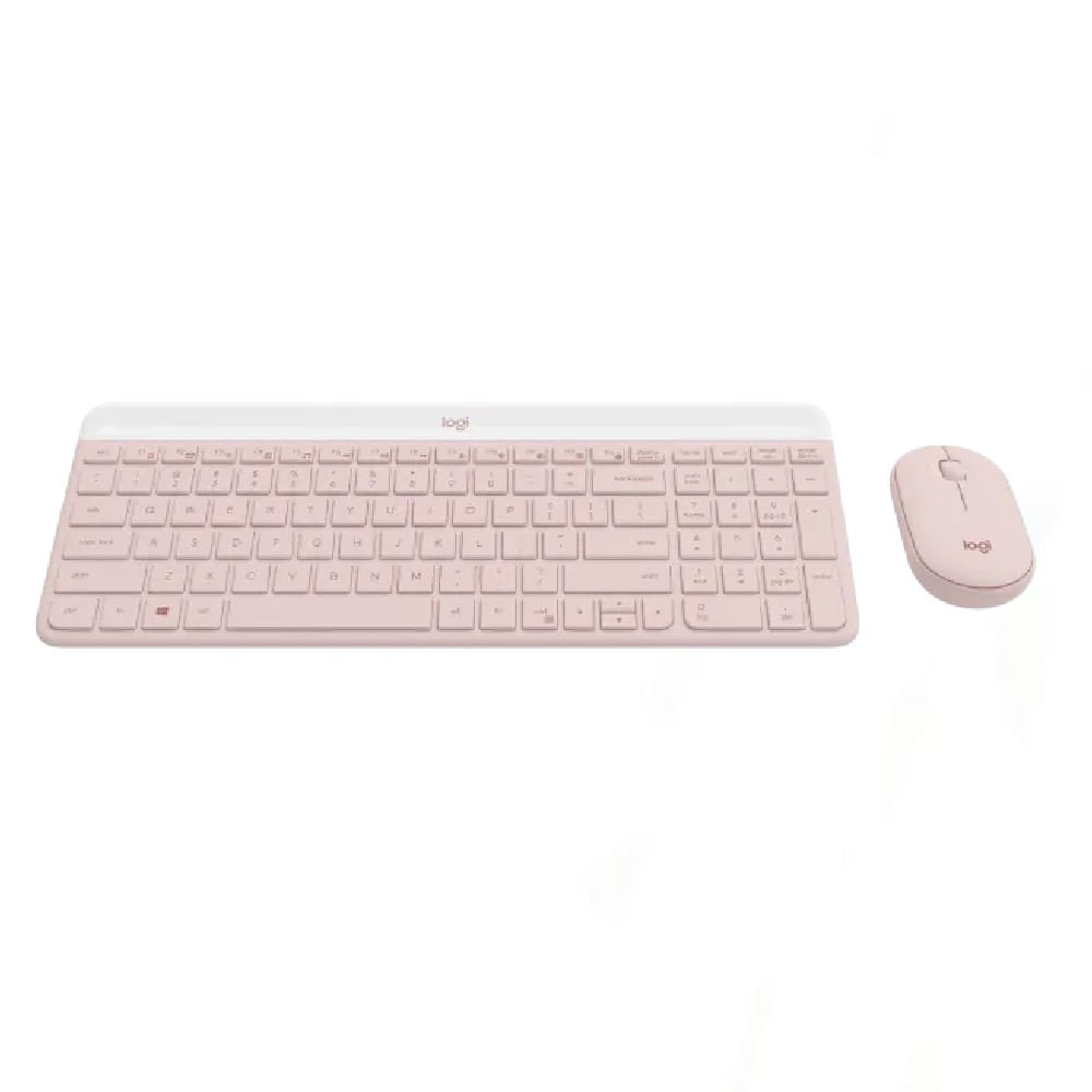 Teclado & Mouse MK470 Inalambrico Slim Rosado