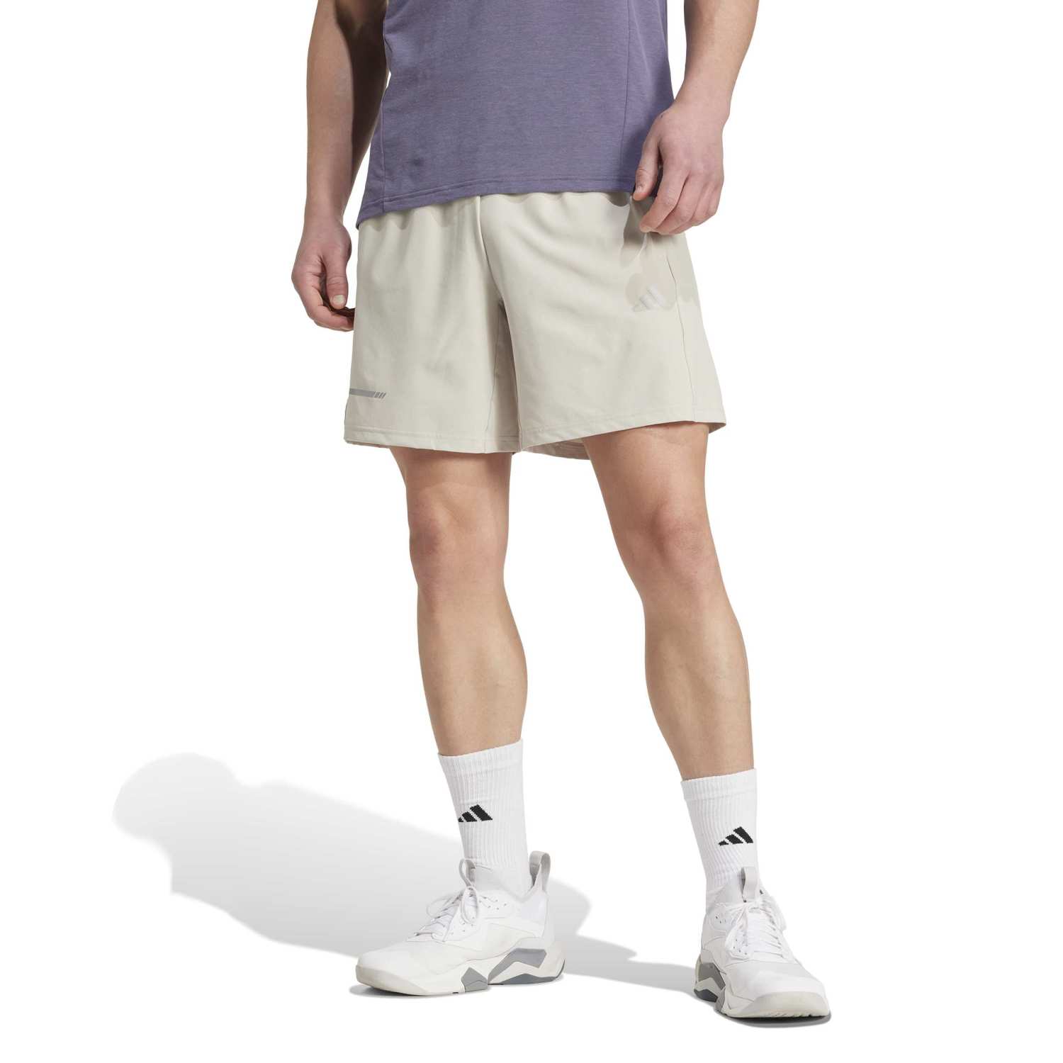 Short Deportivo Adidas Hombre Tr Ess Hp Jv9801 Beige