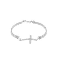 Pulsera Espiga Cruz Plata 925 Hombre