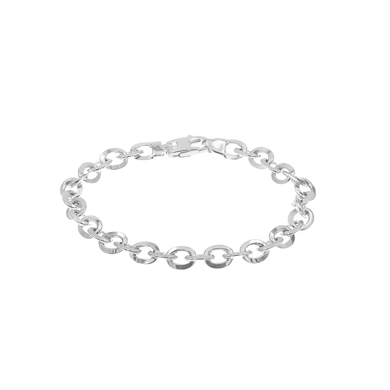 Pulsera Oval Plata 925 Hombre