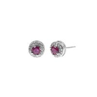 Aretes Perla Flor en Plata 925