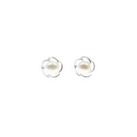 Aretes Flor Gota Plata  925