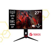 Monitor Curvo Gaming Teros TE-2767G 27” QHD 180Hz 1ms FreeSync con Parlantes