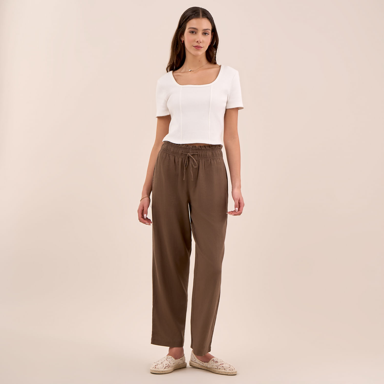 Pantalón Mujer Amc Brown