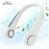 Mini Ventilador de Cuello Recargable Personal de 3 Velocidades Portátil