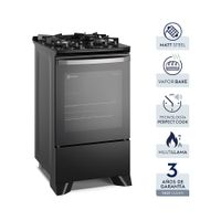 Cocina 4 Quemadores Electrolux Negro con Mesa de Vidrio y Tecnología PerfectCook FE4GP (MUNDO ELECTR