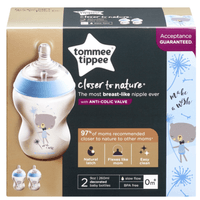 Biberón Tommee Tippee Closer to Nature 260 ml Pack x 2 unidades Niño