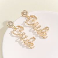 Aretes bride para la novia despedida de soltera dorado