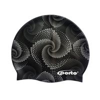 GORRO PARA NATACIÓN DISEÑO ESPIRAL ESTÁNDAR PORTO NEGRO