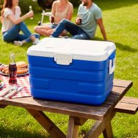 Cooler Rectang. Azul c/Asas 40 L - MEGA IMPORT