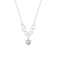 Collar Corazones Plata 925