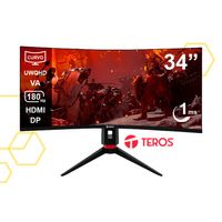 Monitor Curvo Gamer TEROS TE-3412G 34? UWQHD VA 180Hz 1ms