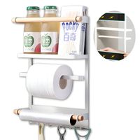 Organizador De Cocina Lavandería Con Soporte Magnético Blanco