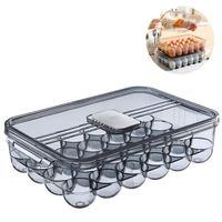 Porta Huevos Premium Con Tapa Gris