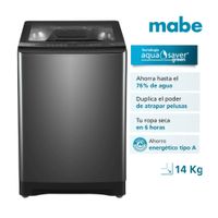 Lavadora Automática Mabe LMA4120WDGBB0 Carga Superior 14kg Diamond Gray
