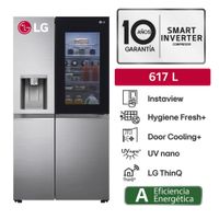 Refrigeradora LG Side By Side GS66SXN 617L Plateado