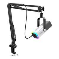 Fifine - Micrófono Ampligame AM8T XLR/USB (Incluye Brazo) - Blanco