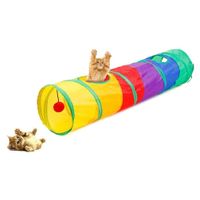 Túnel plegable para gatos interactivo de una salida
