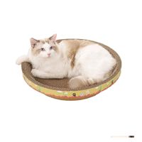 Cama rascador cartón corrugado redondo gatos 52cm diámetro