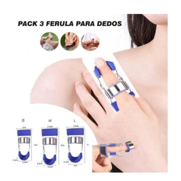 PACK 3 TALLAS FERULA DEDOS TERAPIA LESIONES
