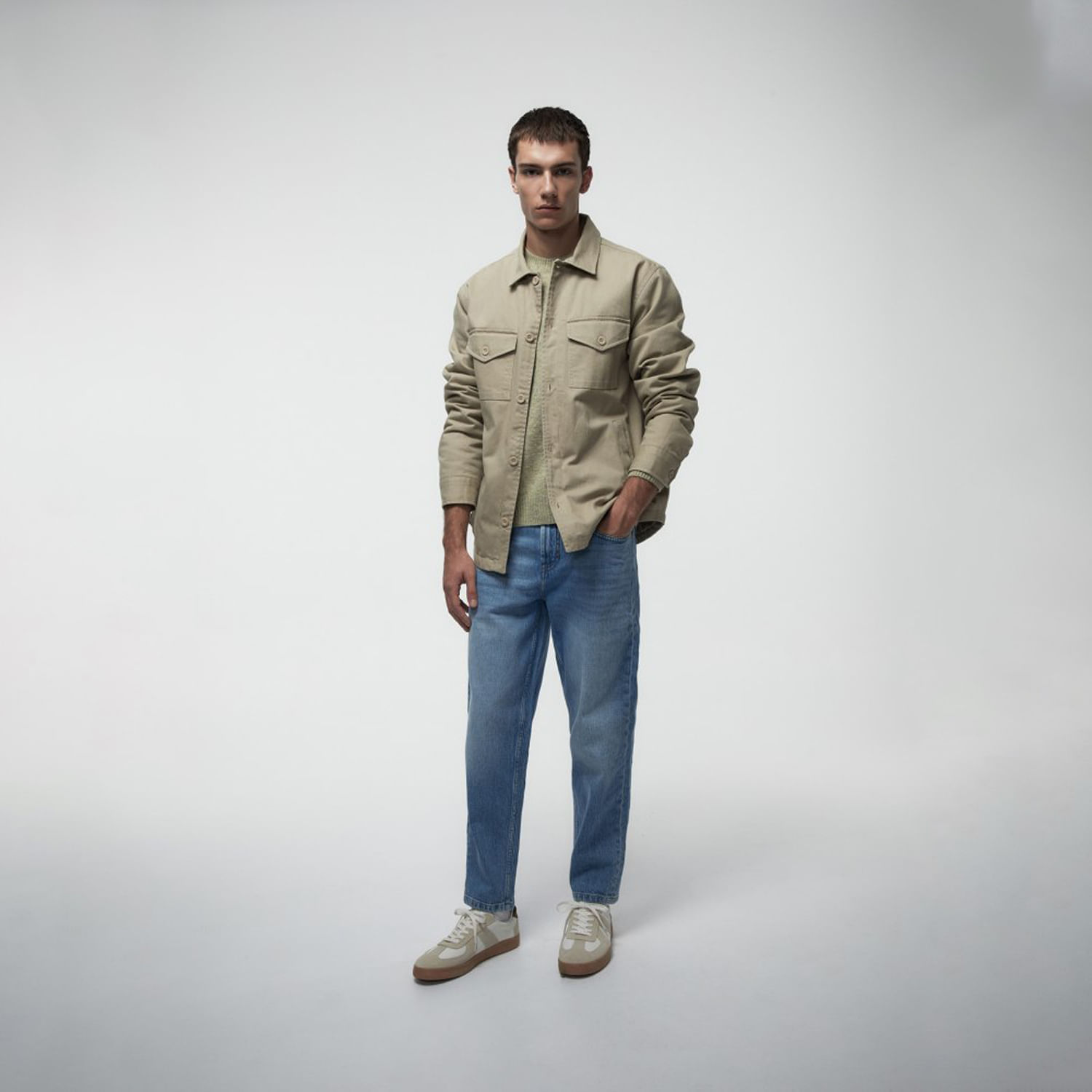 Casaca Hombre Sfera Sobrecamisa Piedra