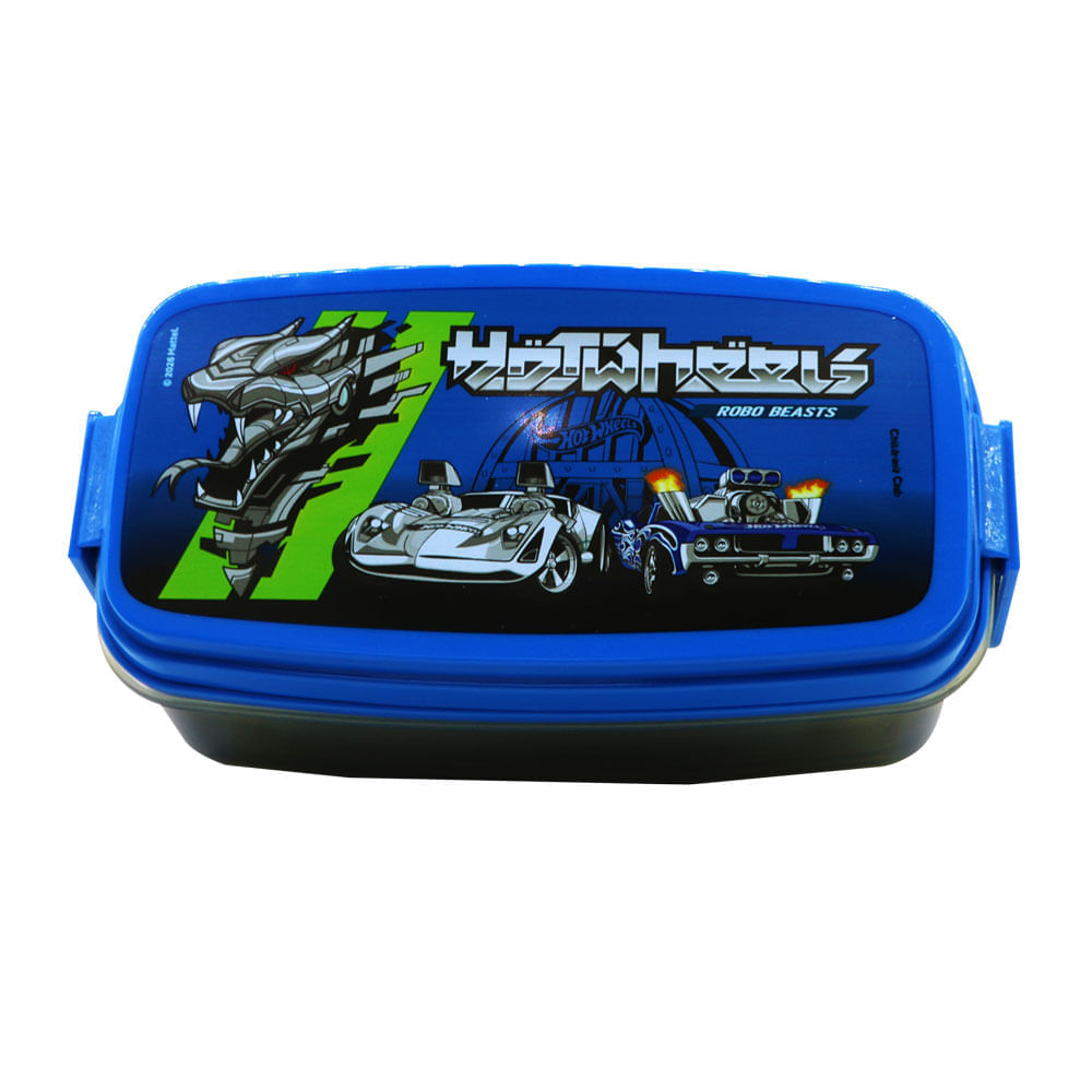 Tupper Polipropileno Dos Niveles Hot Wheels 510 Ml