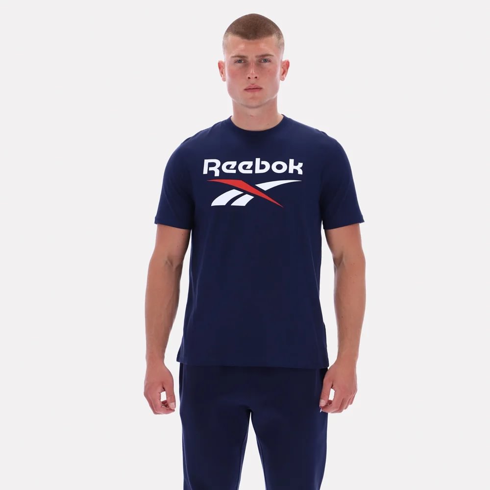 Polo Deportivo Reebok Hombre Br Big Logo Crew Tee 100240888 Navy