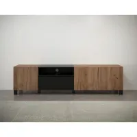 Mueble para TV Atlas color Macadamia/Negro TU MESITA