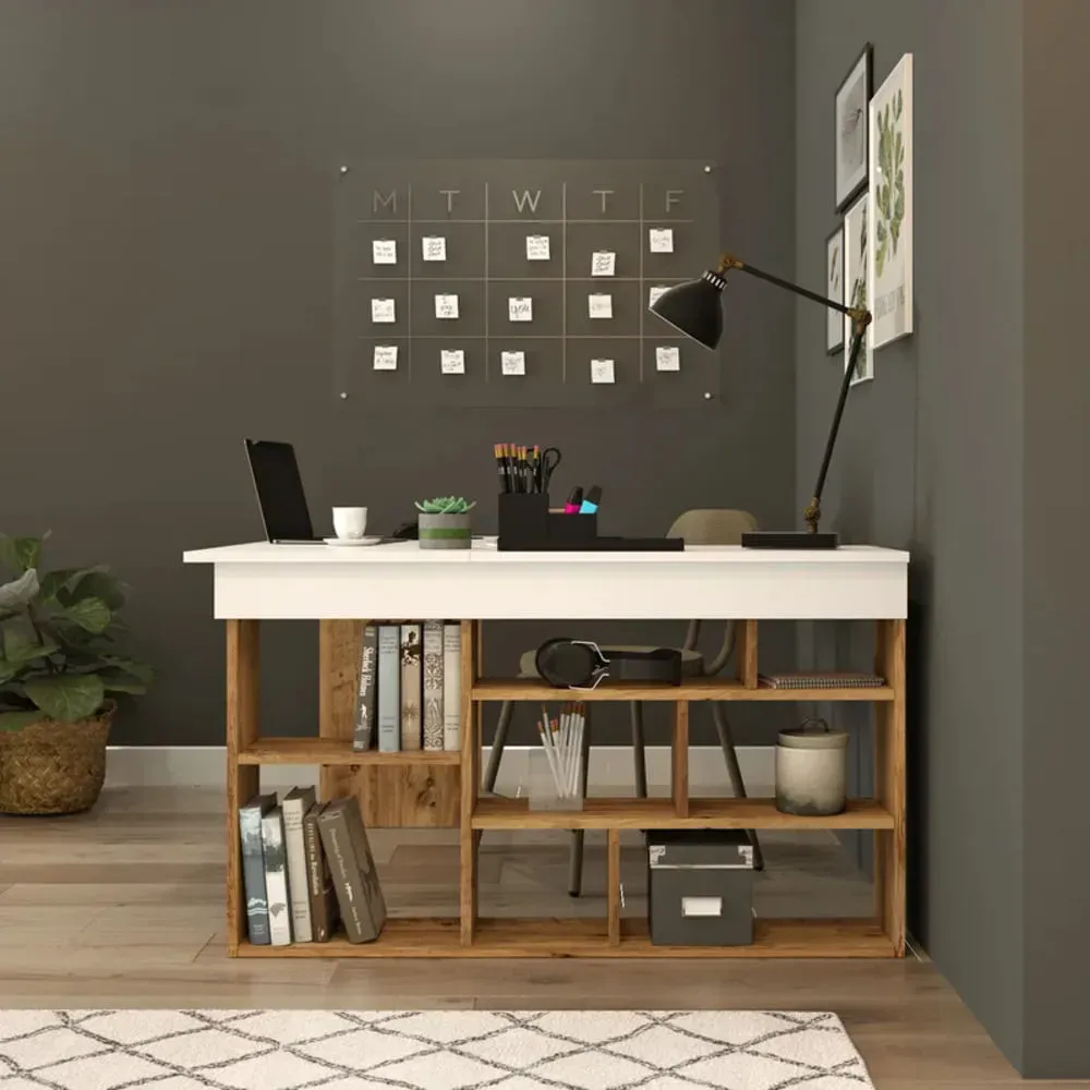 Escritorio Contemporáneo en L Dina Blanco/Duna