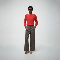 Pantalón Mujer Sfera Basico Saten Mostaza