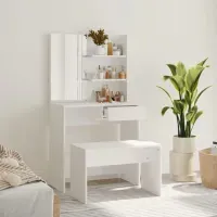 Tocador Clásico Simón con espejo color Blanco TU MESITA