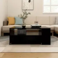 Mesa de Centro Moderna Barranquilla Negro 1 Cajón