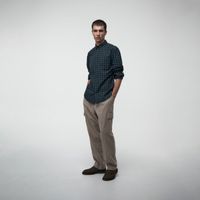 Camisa Hombre Sfera Franela Verde Oscuro