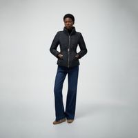 Abrigo Mujer Sfera Parka Corta Cuello Negro
