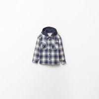 Camisa Niño Sfera Sobrecamisa Cuadros Franela Marino