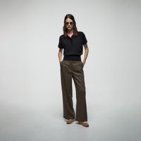 Pantalón Mujer Sfera Basico Saten Marron
