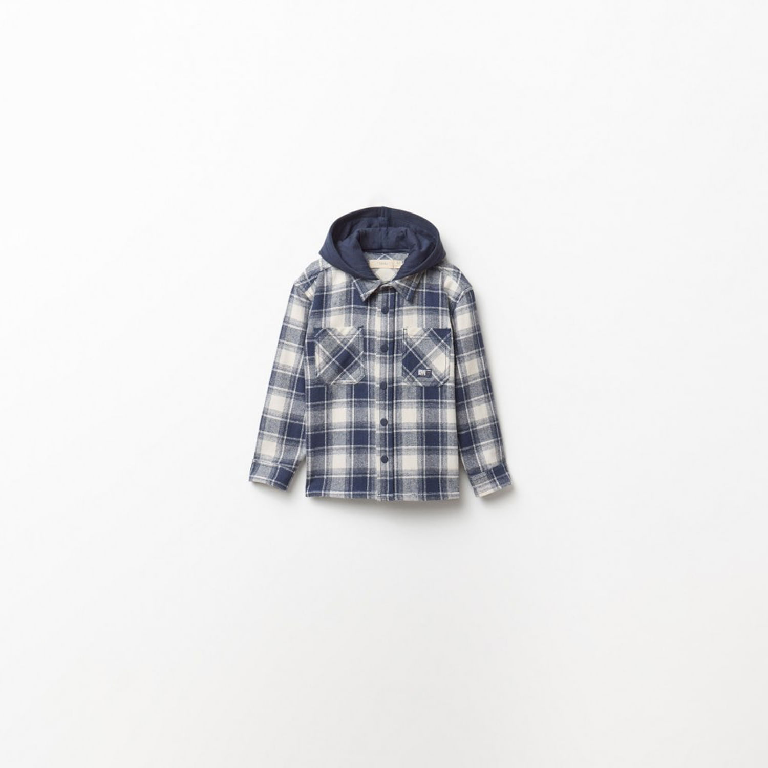 Camisa Niño Sfera Sobrecamisa Cuadros Franela Marino