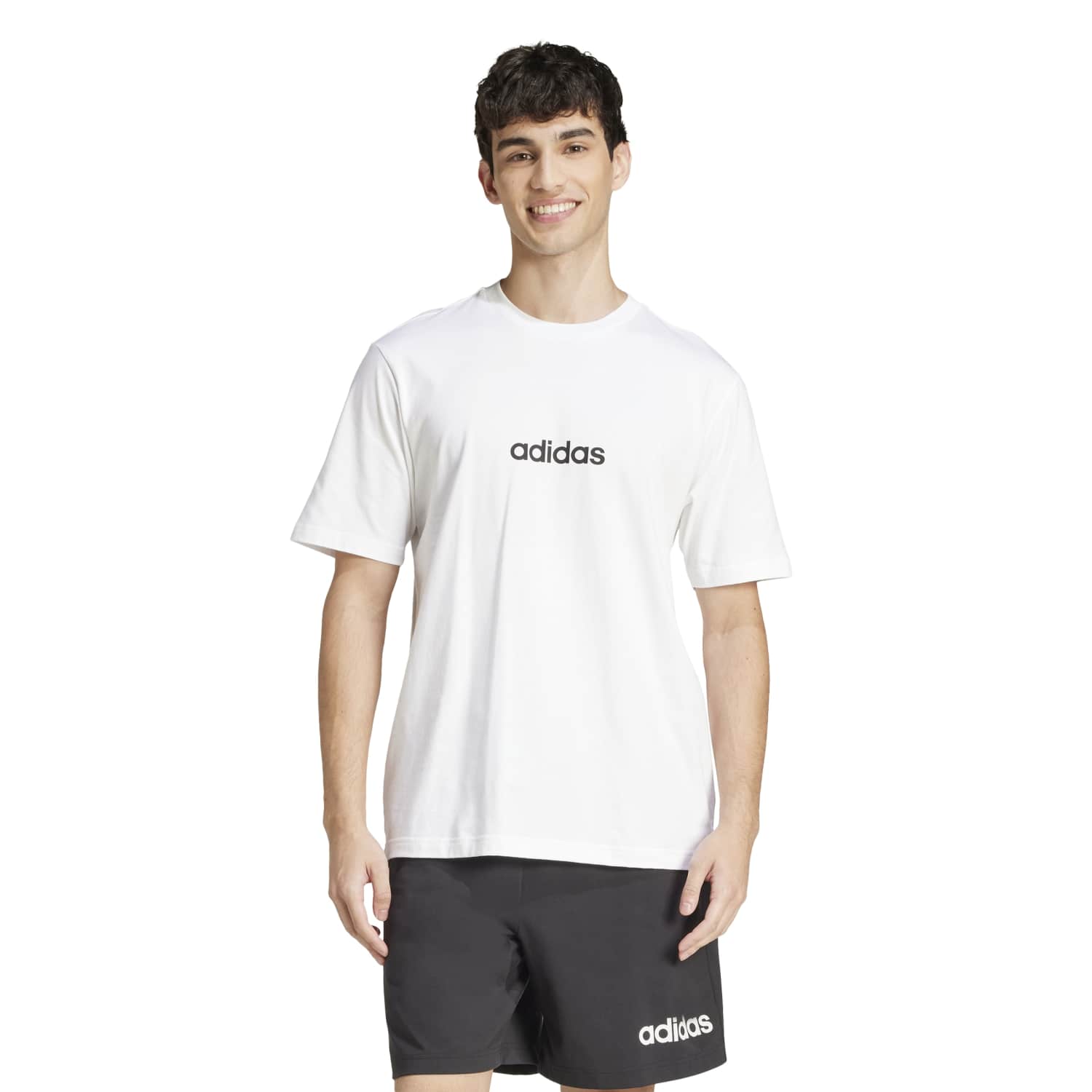 Polo Deportivo Adidas Hombre M Lin Sj T Je9000 Blanco