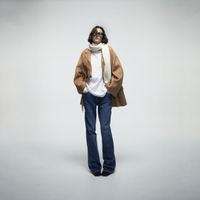 Abrigo Mujer Sfera Flecos Camel