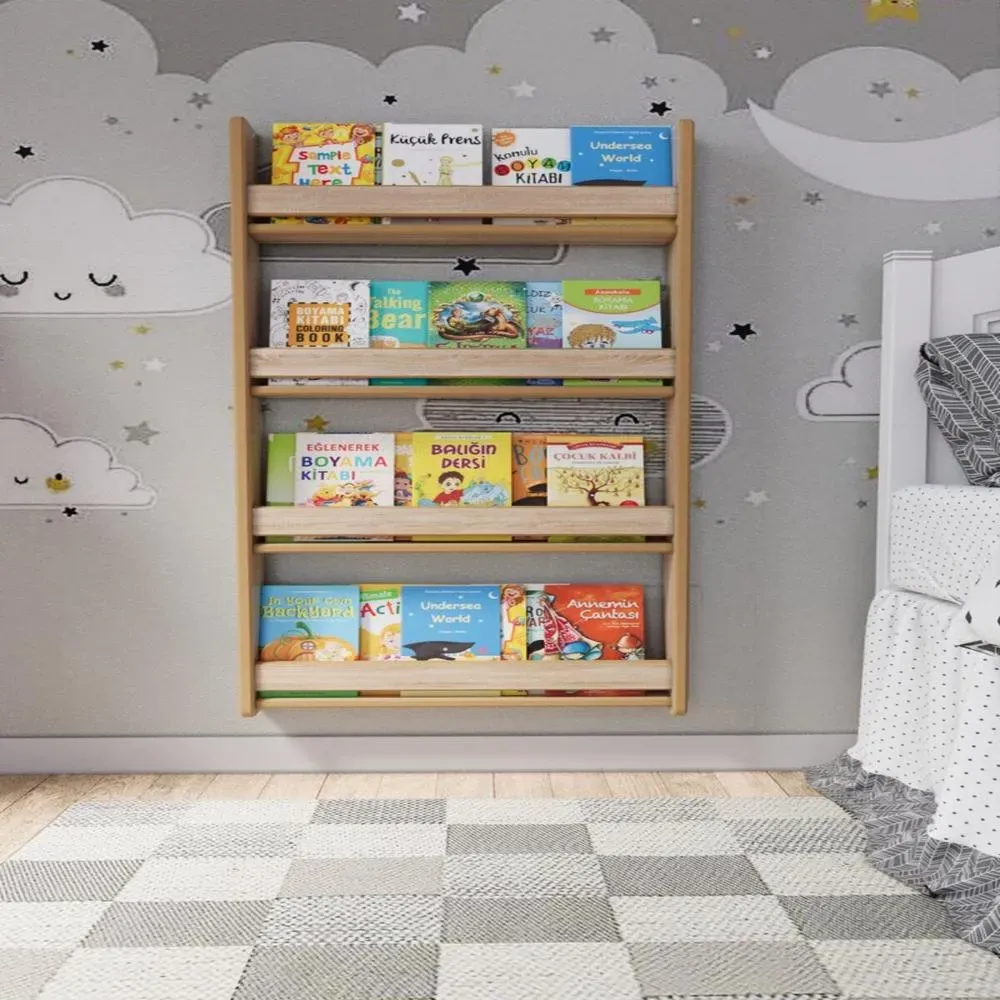 Librero Infantil TU MESITA Flotante Leo color Duna 4 niveles