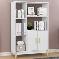 Librero Moderno Allende color Blanco 2 puertas TU MESITA