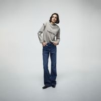 Polo Mujer Sfera Rib Básica Piedra