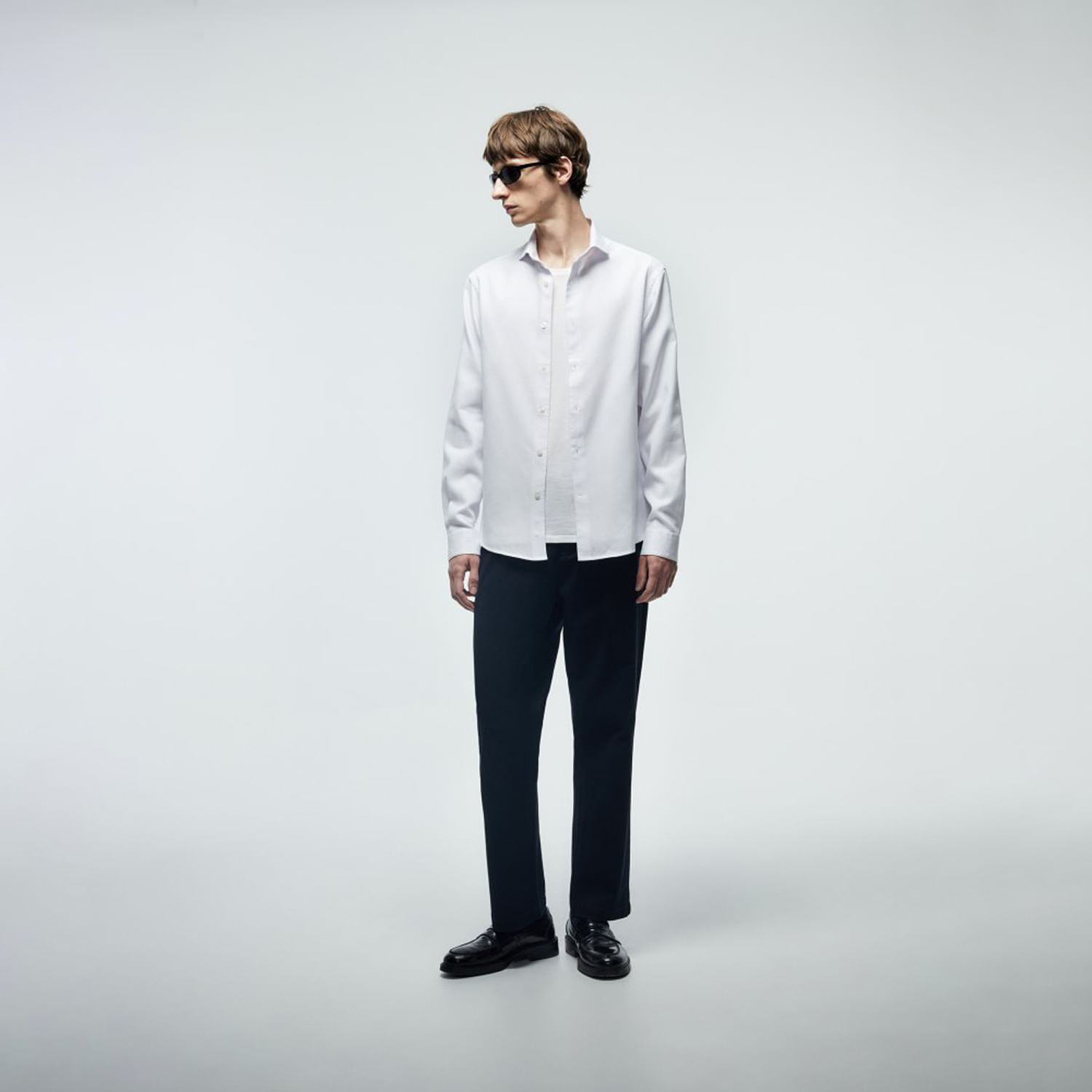 Camisa Hombre Sfera Estructura Regular Blanco