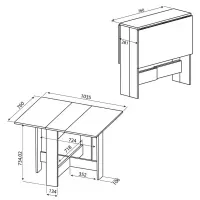 Mesa de Comedor Plegable Cocos Blanco