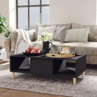 Mesa de Centro Clásica TU MESITA Florencia color Negro 1 puerta