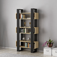 Estante Moderno Boyd color Duna/Negro TU MESITA