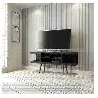 Mesa de TV Contemporánea 50"" TU MESITA Marvin Melamina 18mm color Negro